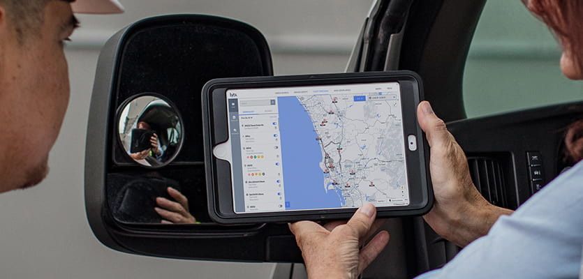 Suivi GPS de flotte sur tablette